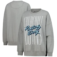 Sweat-shirt surdimensionné gris chiné pour femme Gameday Social Kentucky Derby