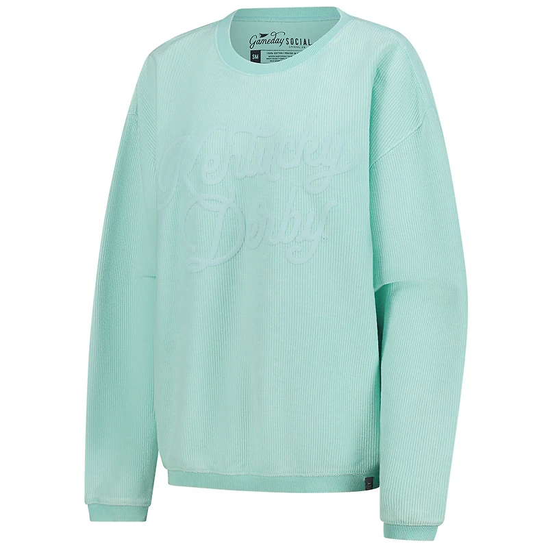 Sweat-shirt à cordon de serrage pour femme Gameday Social Mint Kentucky Derby