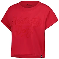 T-shirt court à revers et corde rouge Kentucky Derby pour femme Gameday Social