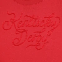 Women's Gameday Social  Red Kentucky Derby Rope Cropped Cuffed T-Shirt