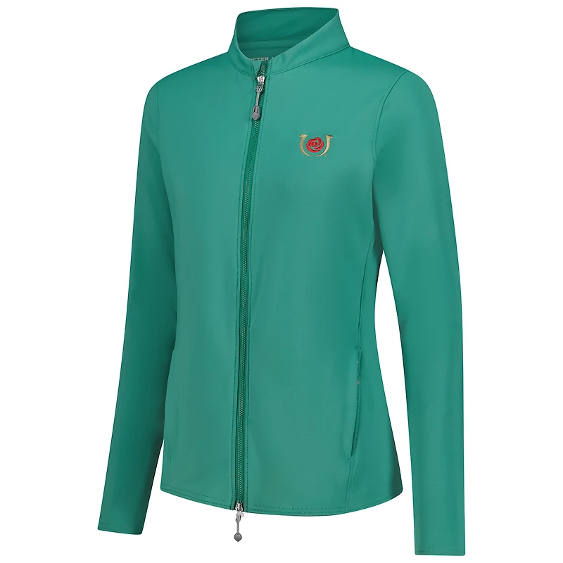 Veste zippée complète Katy pour femme Peter Millar Green Kentucky Derby