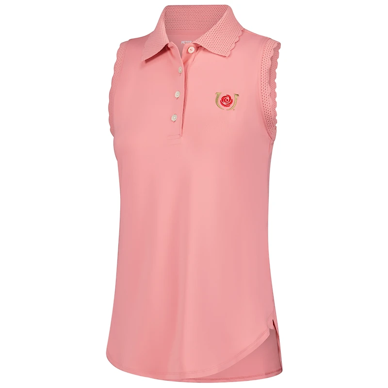Women's Peter Millar Pink Kentucky Derby Opal Sleeveless Polo