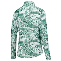 Women's Smith & Quinn  White/Green Kentucky Derby Ava Quarter-Zip Pullover