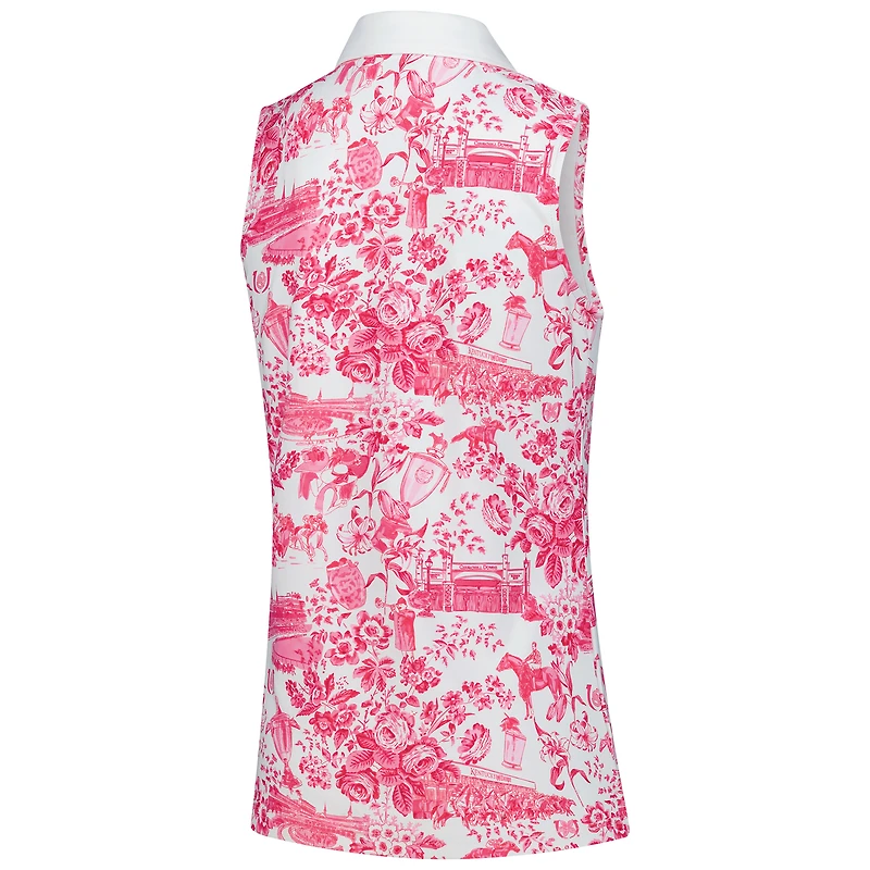 Polo sans manches blanc Kentucky Derby Alice pour femme Smith & Quinn
