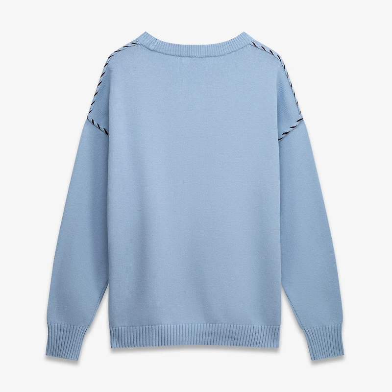 Pull oversize Riley bleu clair pour femme, Ellsworth & Ivey, édition spéciale Kentucky Derby