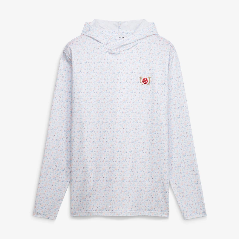 Sweat à capuche Peter Millar blanc pour femme, style Kentucky Derby