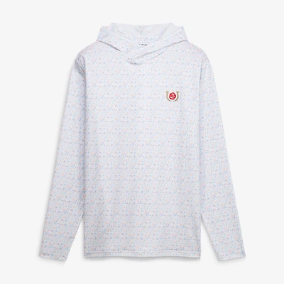 Women's Peter Millar  White Kentucky Derby Sun Shirt Hoodie