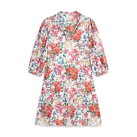 Robe Tory rose à manches 3/4 et col en V Smith & Quinn pour femme, inspirée du Kentucky Derby.