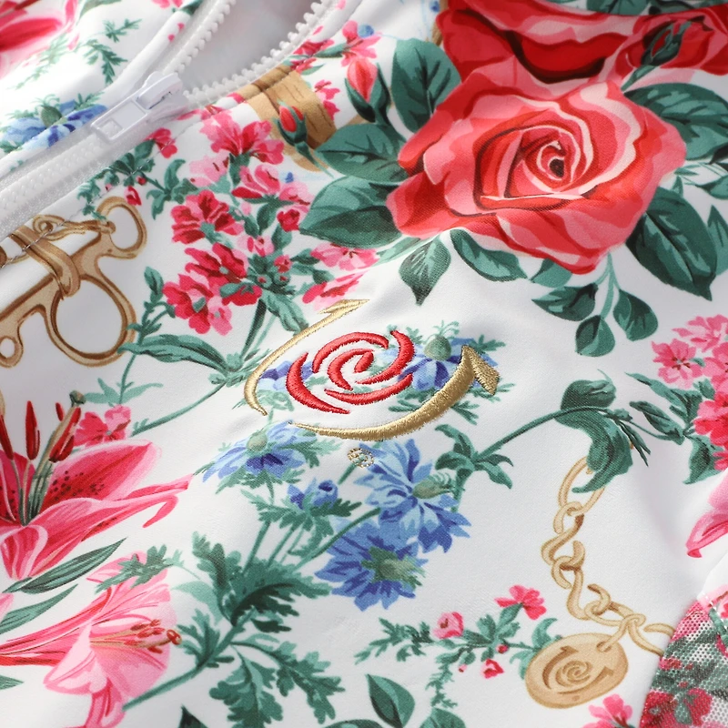 Pull à col zippé Smith & Quinn rose Kentucky Derby Reigning Roses Ava pour femme