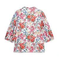 Women's Smith & Quinn  Pink Kentucky Derby Reigning Roses Eliza 3/4-Sleeve V-Neck Pullover
