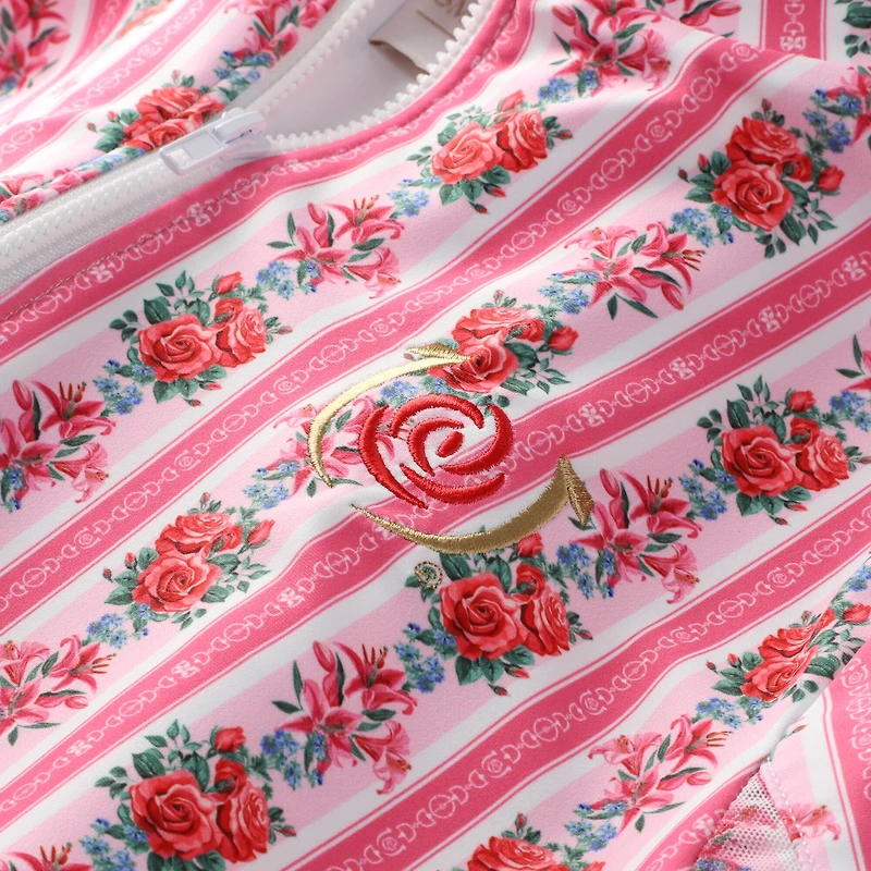 Pull à col zippé Ava rose rayures Kentucky Derby pour femme de Smith & Quinn
