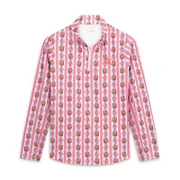 Pull à col zippé Ava rose rayures Kentucky Derby pour femme de Smith & Quinn