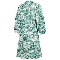 Women's Smith & Quinn  White/Green Kentucky Derby Tory V-Neck Dress