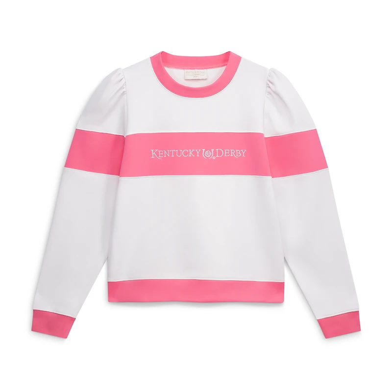 Women's Smith & Quinn White Kentucky Derby Peggy Crewneck Sweatshirt