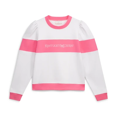 Women's Smith & Quinn White Kentucky Derby Peggy Crewneck Sweatshirt