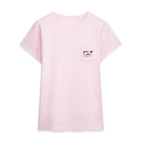 T-shirt Vineyard Vines rose Kentucky Derby à poche rembourrée avec motif aquarelle de et baleine pour femme