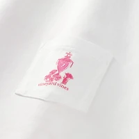 Women's Vineyard Vines  White Kentucky Derby Run For The Roses Scenic Pocket T-Shirt