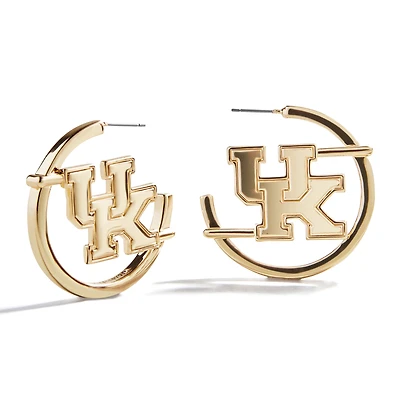 Boucles d'oreilles créoles BaubleBar avec logo des Wildcats du Kentucky