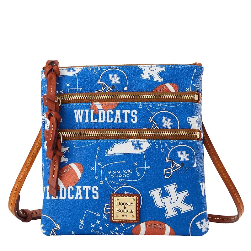 Sac bandoulière triple zip Dooney & Bourke Kentucky Wildcats pour la mi-temps de l'équipe de football