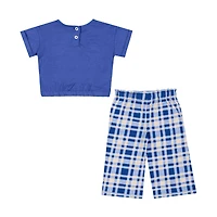 Girls Infant Colosseum Royal Kentucky Wildcats Sky Castle Two-Piece T-Shirt and Pants Set