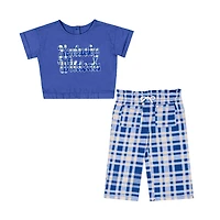 Ensemble t-shirt et pantalon deux pièces pour fille Colosseum Royal Kentucky Wildcats Sky Castle