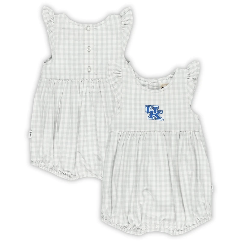 Body à volants et carreaux vichy Cara pour fille, gris, motif Wildcats du Kentucky