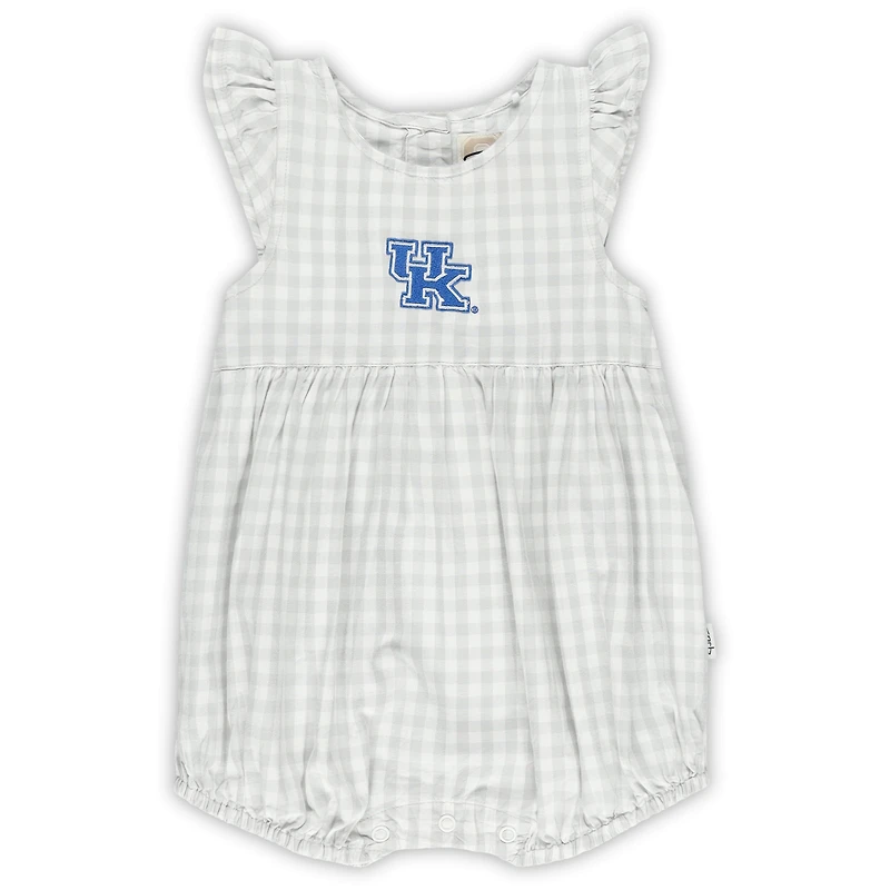 Body à volants et carreaux vichy Cara pour fille, gris, motif Wildcats du Kentucky