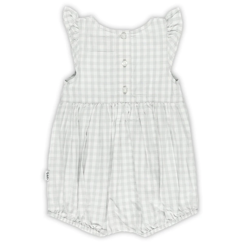 Body à volants et carreaux vichy Cara pour fille, gris, motif Wildcats du Kentucky