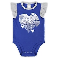 Girls Newborn & Infant Royal/Heather Gray Kentucky Wildcats Spread the Love 2-Pack Bodysuit Set