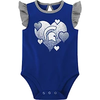 Girls Newborn & Infant Royal/Heather Gray Kentucky Wildcats Spread the Love 2-Pack Bodysuit Set