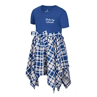 Girls Toddler Colosseum Royal Kentucky Wildcats Marceline Plaid Dress