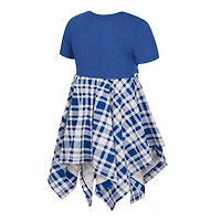 Girls Toddler Colosseum Royal Kentucky Wildcats Marceline Plaid Dress