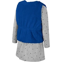 Girls Toddler Colosseum Royal Kentucky Wildcats Meowing Vest & Dress Set