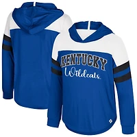 T-shirt à manches longues et capuche réfléchissant pour jeunes filles Colosseum Royal Kentucky Wildcats