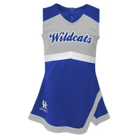 Girls Youth Royal Kentucky Wildcats Cheer Captain Jumper Dress