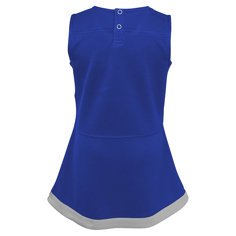 Girls Youth Royal Kentucky Wildcats Cheer Captain Jumper Dress