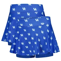 Girls Youth ZooZatz Royal Kentucky Wildcats All-Over Print Tennis Skort