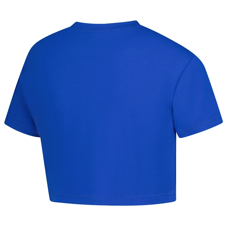 Girls Youth ZooZatz Royal Kentucky Wildcats Laurels Tri-Blend Cropped T-shirt