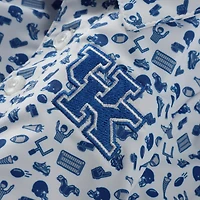 Infant Garb White Kentucky Wildcats Tom Allover Print Performance Polo Bodysuit