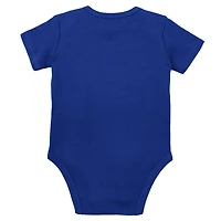 Infant Mitchell & Ness Royal/Heather Gray Kentucky Wildcats 3-Pack Bodysuit, Bib and Bootie Set
