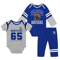Ensemble trois pièces pour bébé Outerstuff Kentucky Wildcats Double Up : body et pantalon.