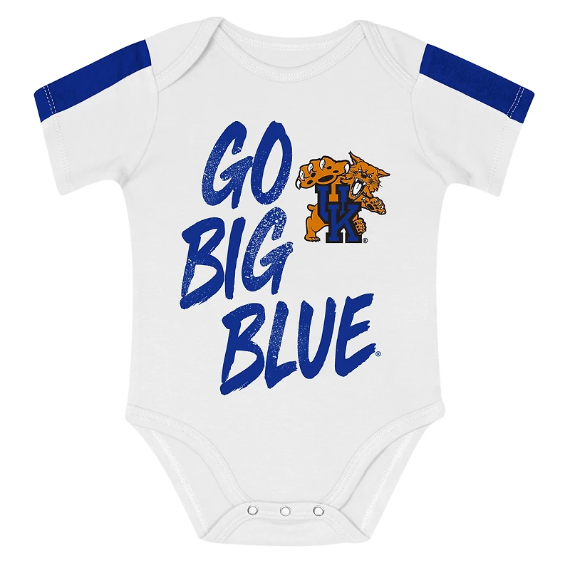 Ensemble 3 pièces pour bébé Outerstuff Royal/White Kentucky Wildcats Double Down Body et pantalon