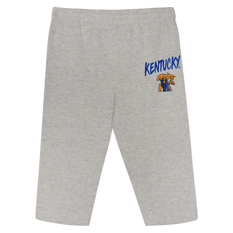 Ensemble 3 pièces pour bébé Outerstuff Royal/White Kentucky Wildcats Double Down Body et pantalon
