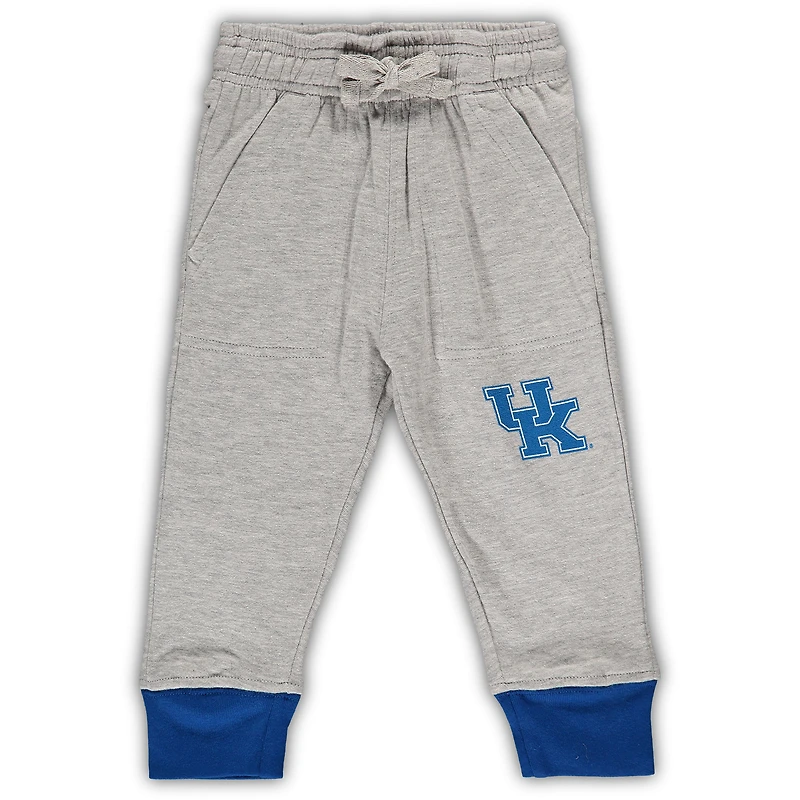 Wes & Willy Heathered Grey/Royal Kentucky Wildcats Jie Body à manches longues et pantalon