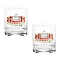 Kentucky Wildcats Laura Wilcox Watercolors 14oz Rocks Glass 2-Pack