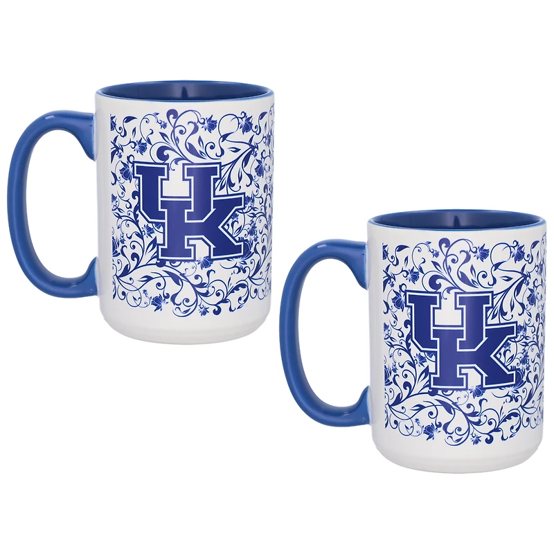 Kentucky Wildcats Two-Pack Floral Mug Set