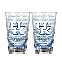 Logo Brands Kentucky Wildcats Two-Pack Chant Fade 16oz. Pint Glass Set