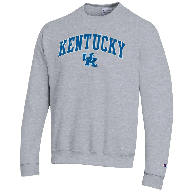 Sweat-shirt à capuche avec logo Arch Over Champion Heather Grey Kentucky Wildcats pour homme
