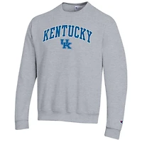 Sweat-shirt à capuche avec logo Arch Over Champion Heather Grey Kentucky Wildcats pour homme