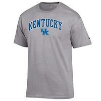 T-shirt Champion Heather Grey Kentucky Wildcats Arch Over Logo pour homme